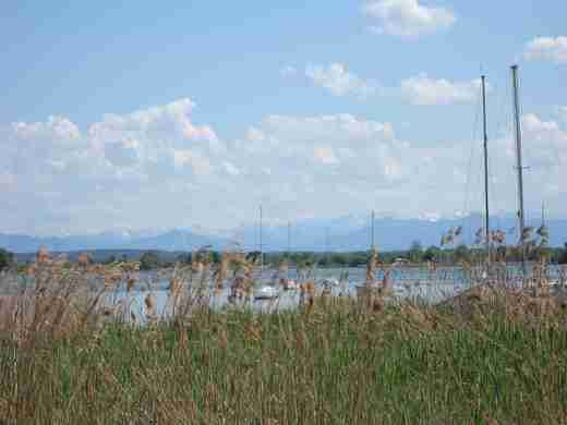 03 Ammersee a Alpy v pozadí